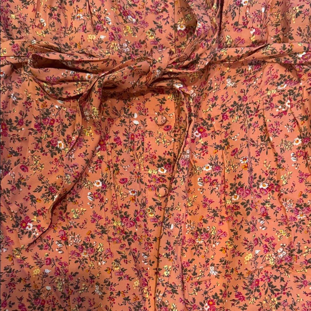 Floral Pink Sleeveless Dress - Picture 3 of 4